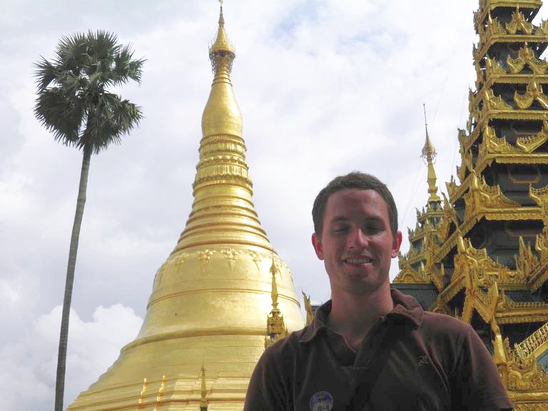 Chris in Burma Shwedagon Pagode